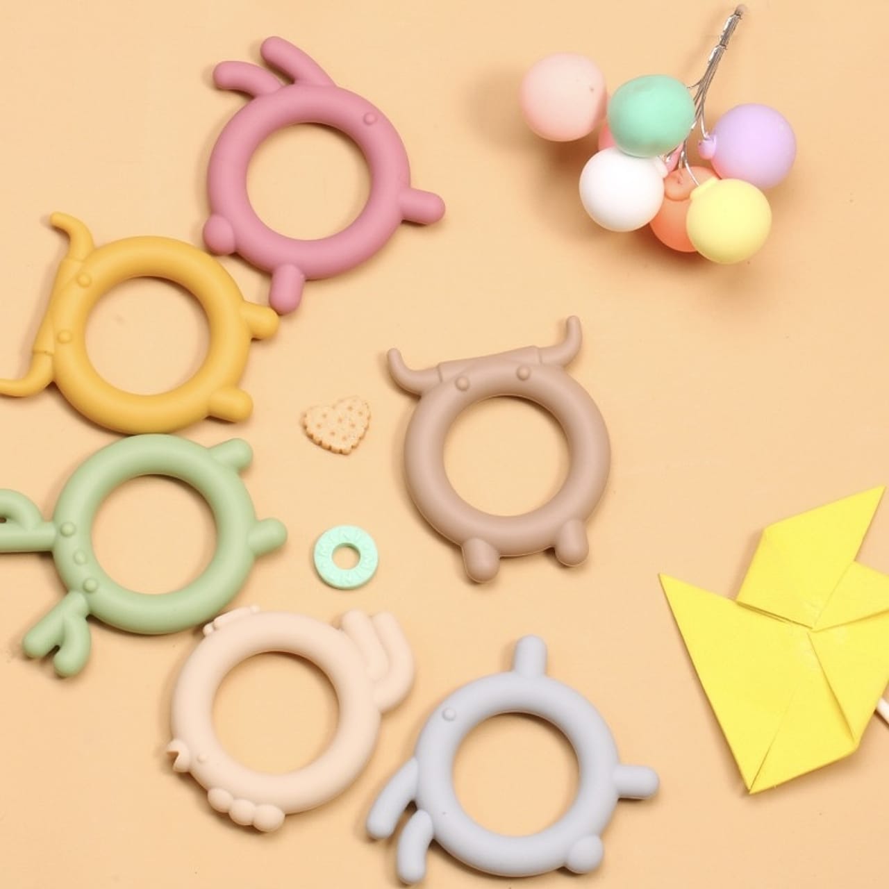 Mordedor de silicona libre de BPA argolla