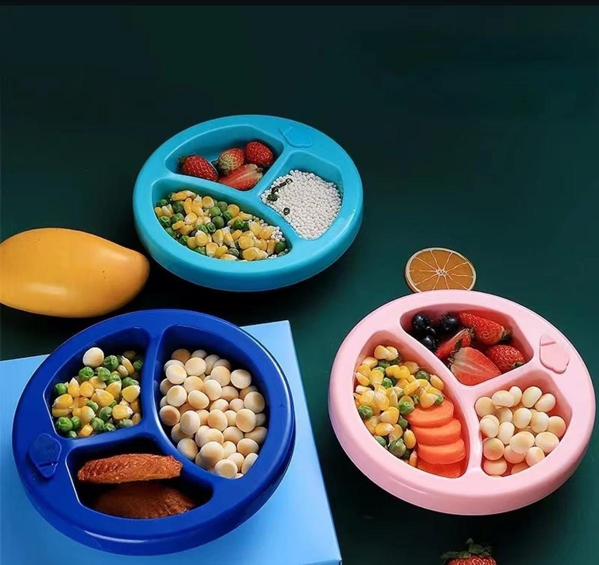 Plato térmico con ventosa Celeste