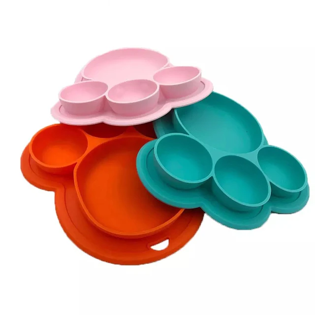 Plato silicona diseño huella oso