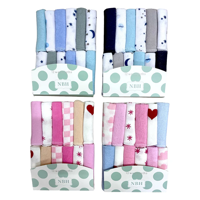 Set 12 PCS toallas tuto para bebé