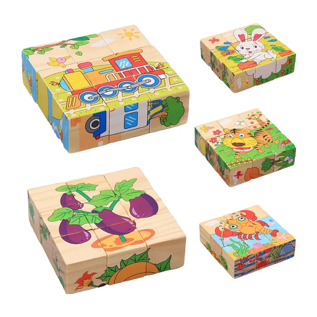 Bloques de madera 6 en 1