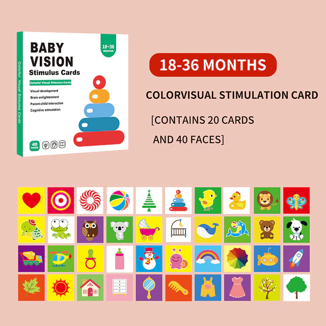 Tarjetas de estimulación visual 18-36 meses