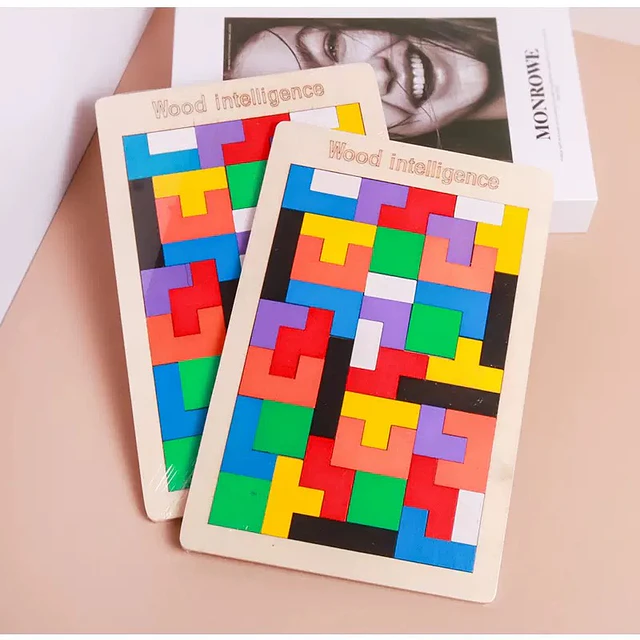 Puzzle tetris de madera