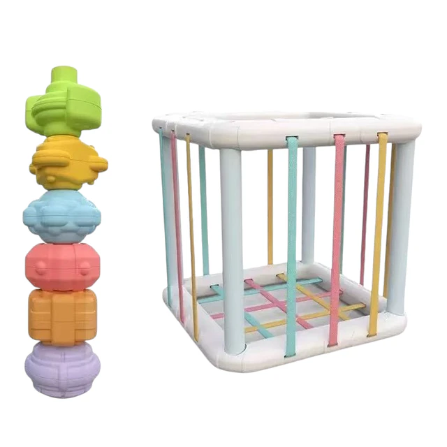 Cubo sensorial de bandas elásticas
