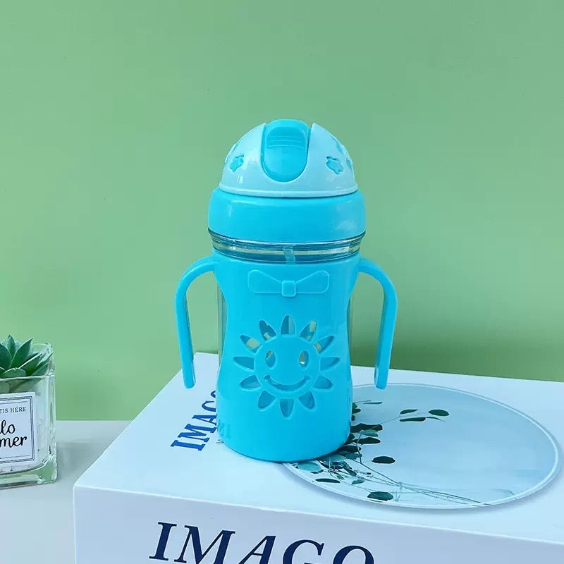 Botella con bombilla