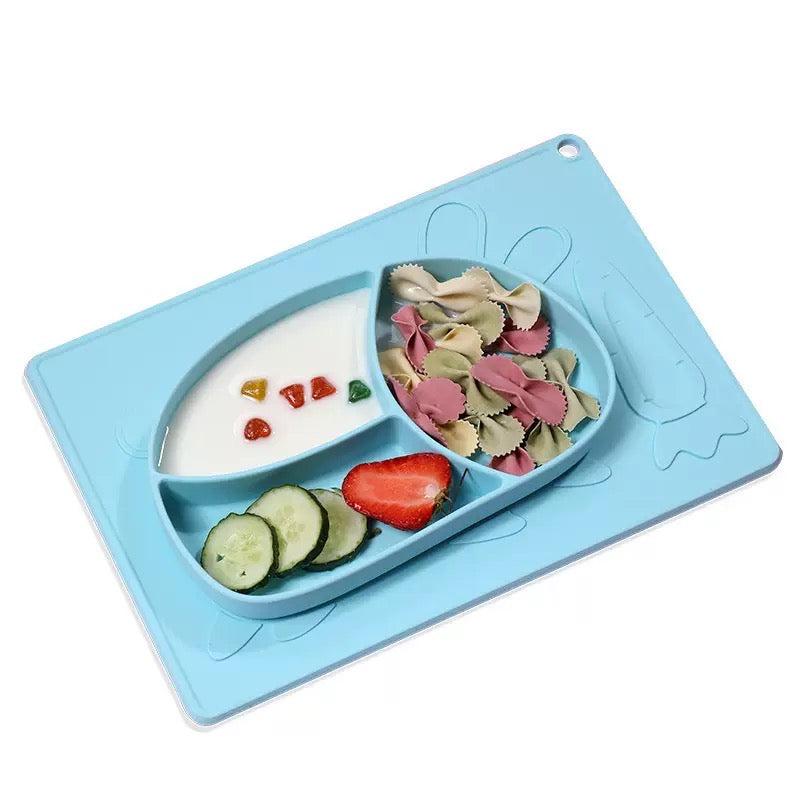 Plato de silicona conejo libre de BPA