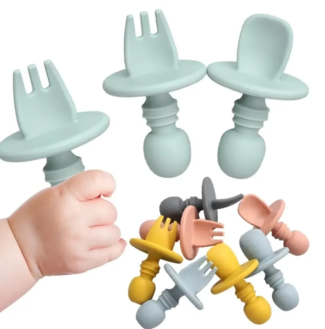 Mini cubiertos de silicona libre de BPA