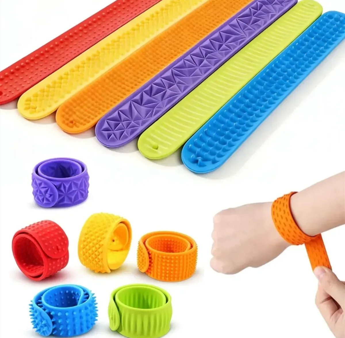 Pulsera sensorial texturizada de silicona