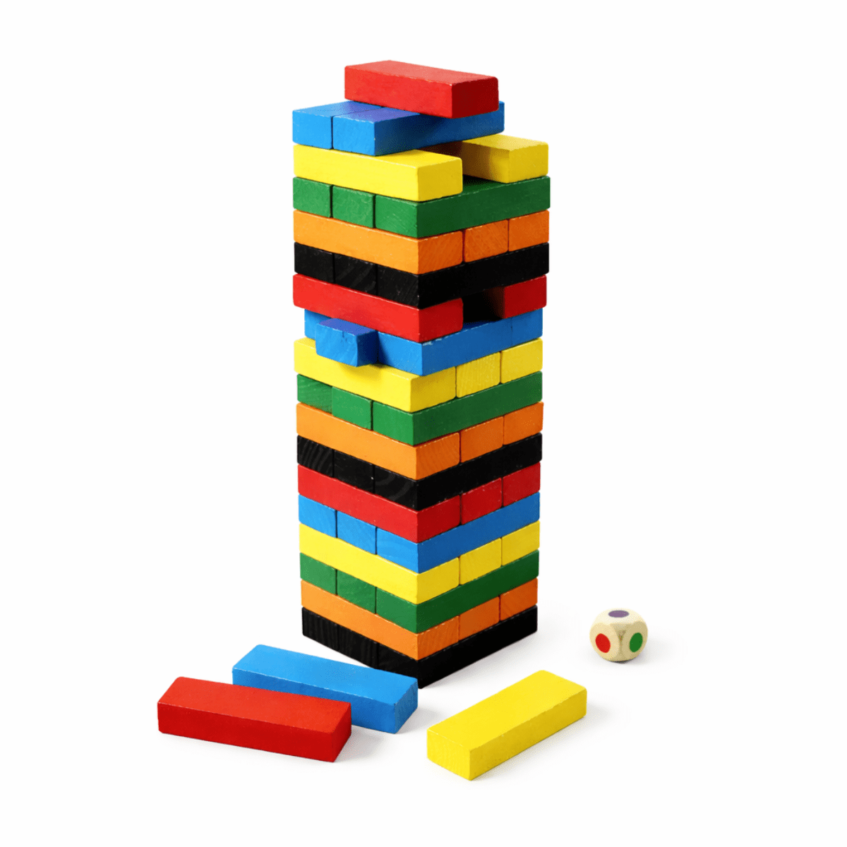 Jenga 54 bloques de color