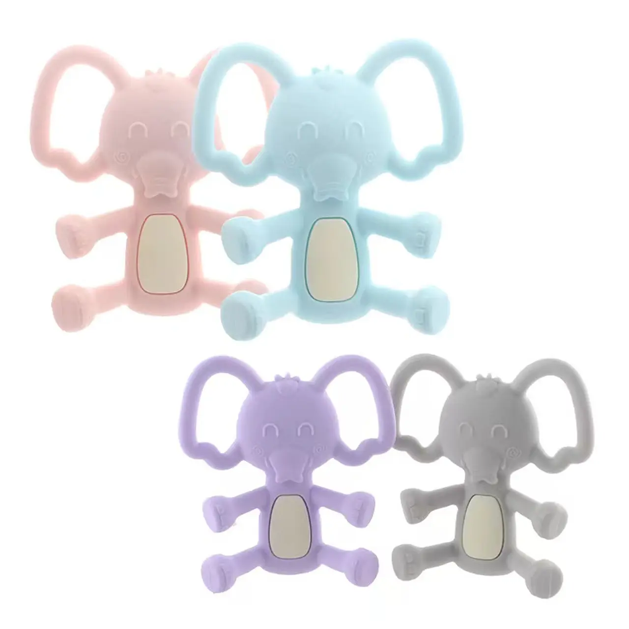 Mordedor elefante de silicona libre de BPA
