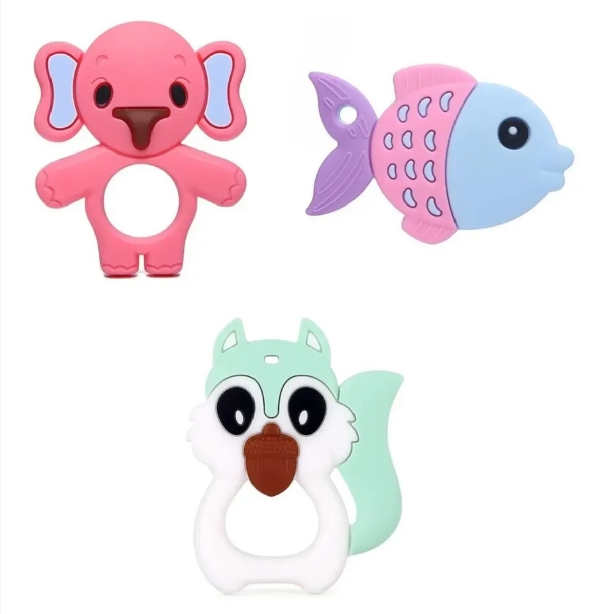 Mordedor animal silicona libre de BPA
