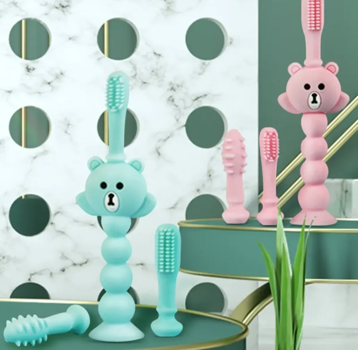Set de Cepillos de diente silicona libre de BPA