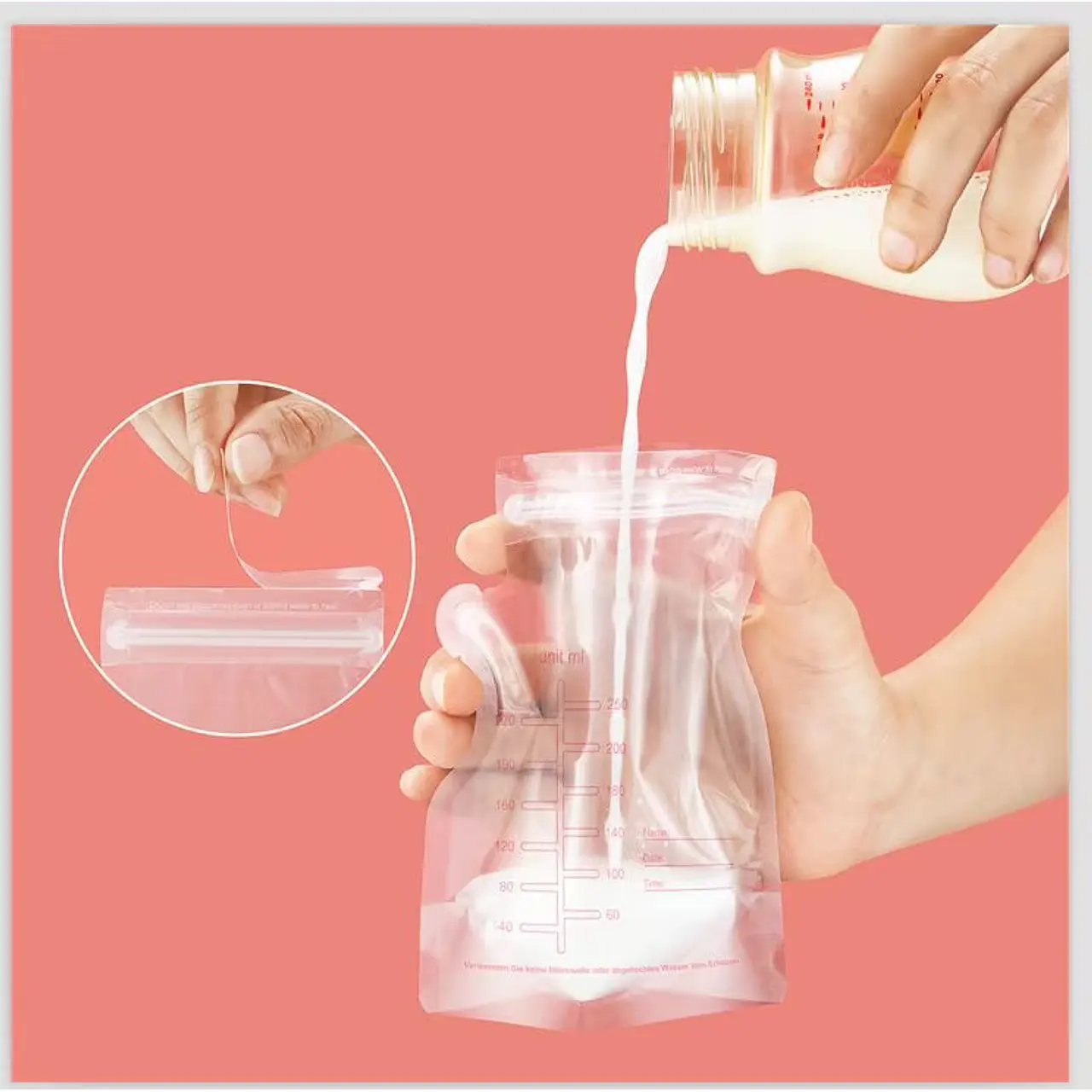 Pack 30 bolsas para guardar leche maternal