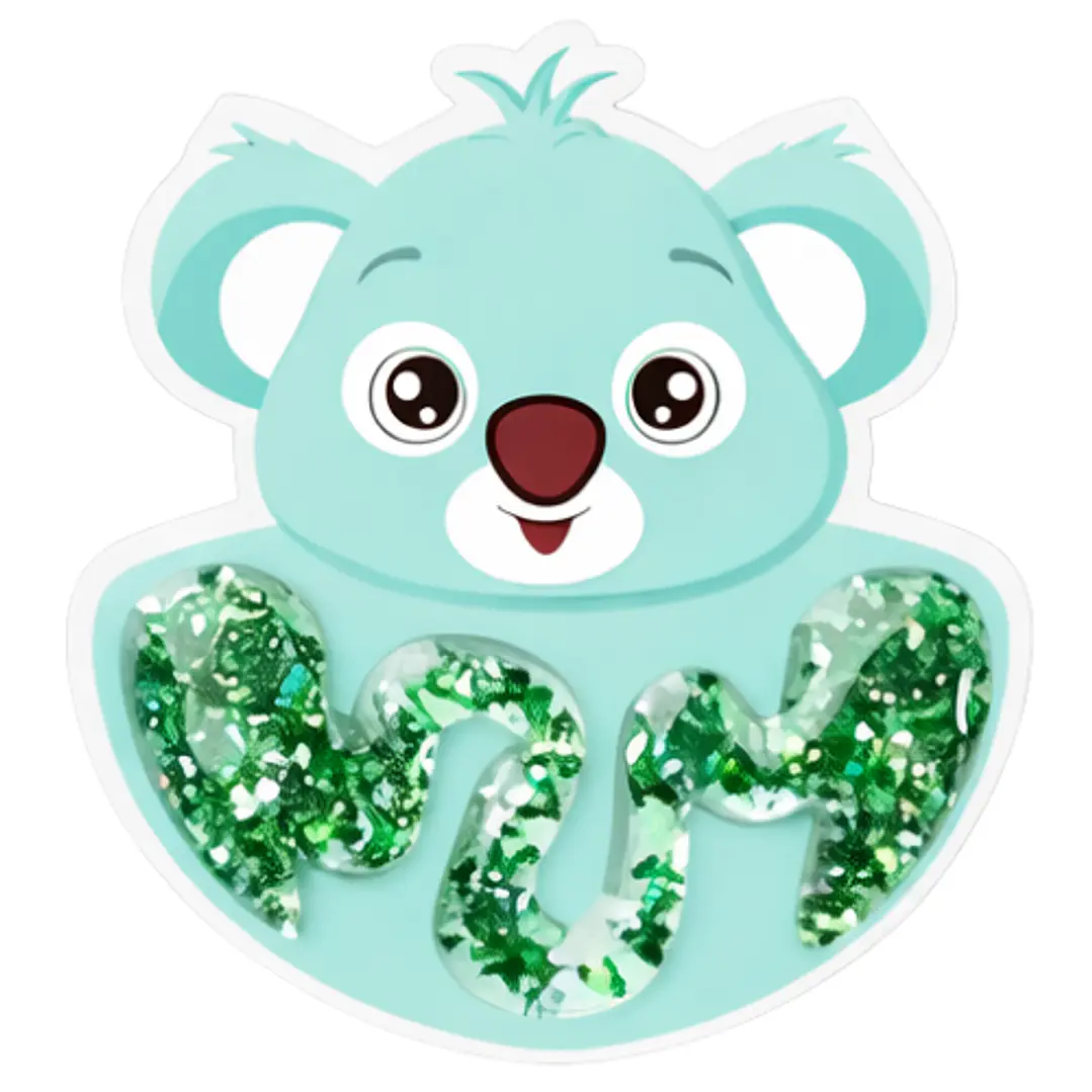 Juguete sensorial koala con purpurina