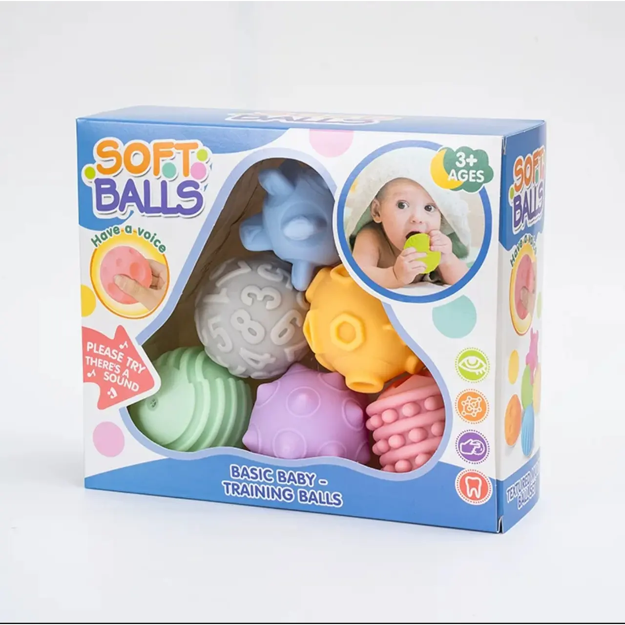 Set de 6 pelotas sensoriales modelo 3