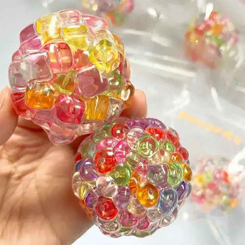 Pelota sensorial cristales colores