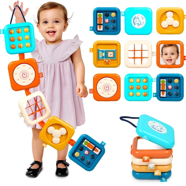 Tablero sensorial 8 en 1 montessori