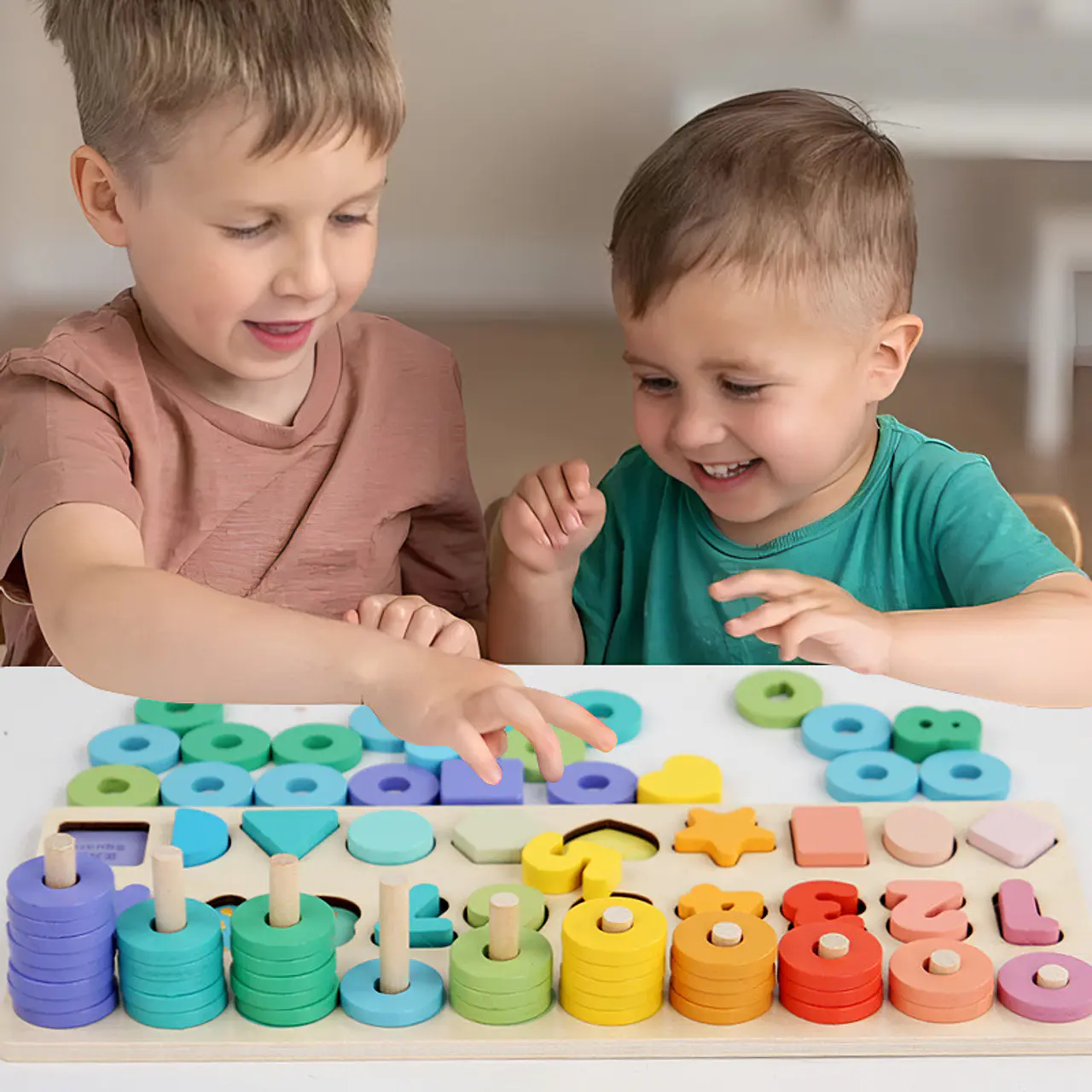 Encaje tablero de madera montessori