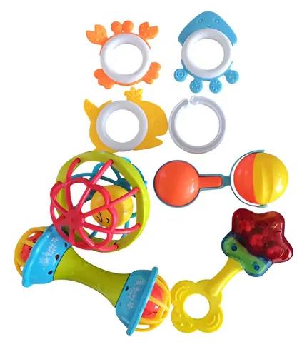 Set de 8 piezas de sonajeros y mordedores