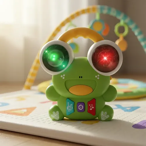 Juguete con sonajero didáctico musical y con luz