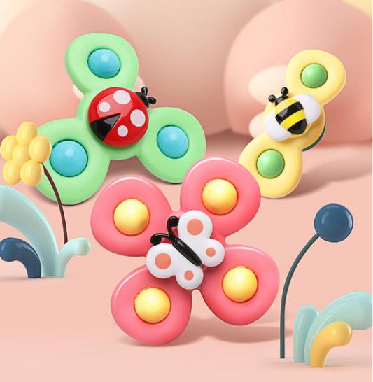 Set de 3 spinners con ventosa y pop it
