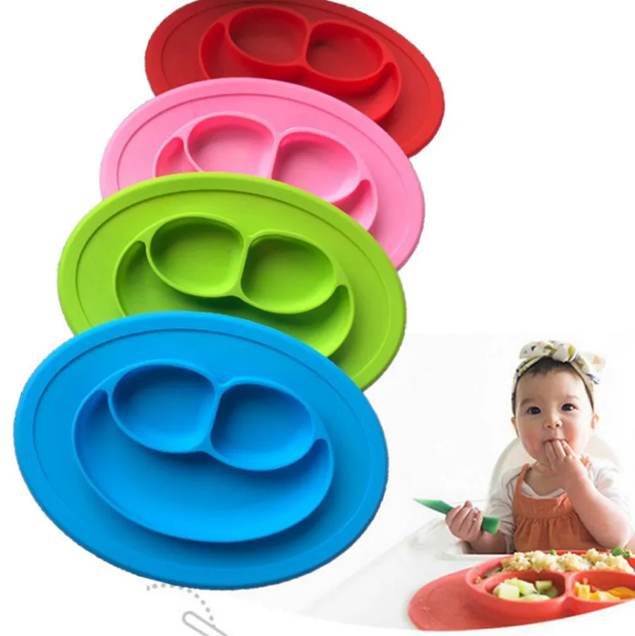 Plato de silicona con 3 divisiones libre de BPA